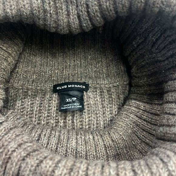 TAUPE Club Monaco Sleeveless Alpaca Blend Tunic - Picture 3 of 6